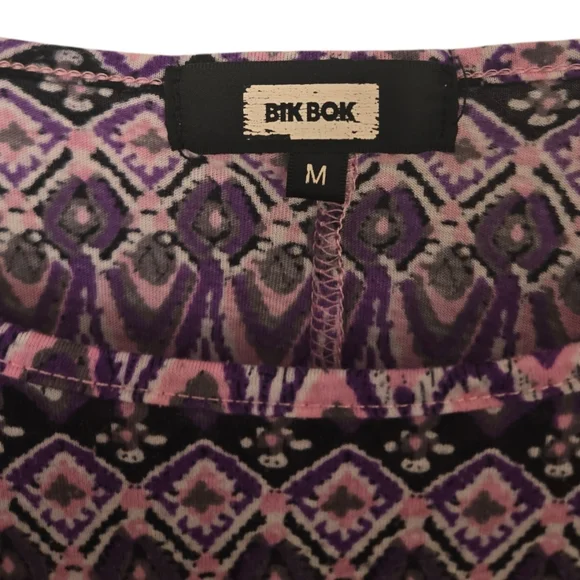Bik Bok Cropped Baby Tank Purple and Black Size Medium - Picture 3 of 3